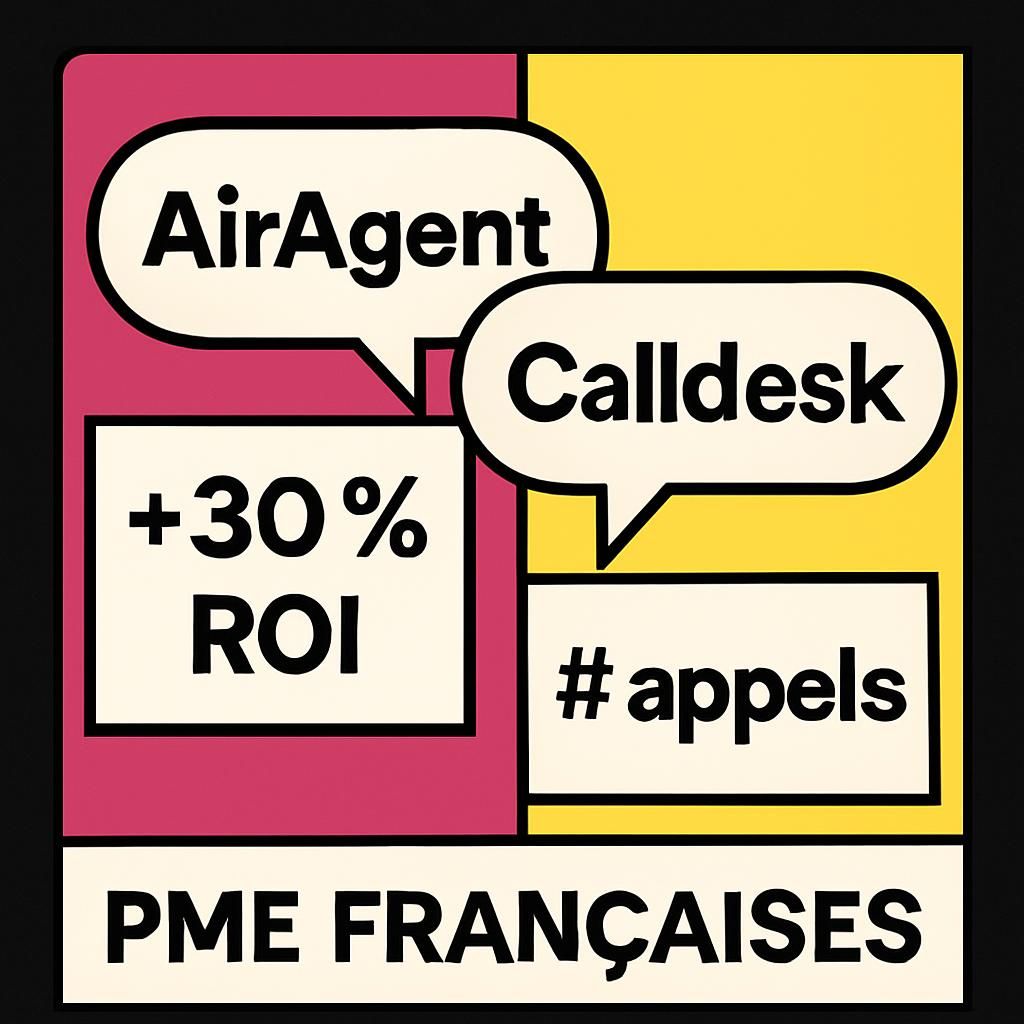 découvrez notre comparatif complet entre airagent et calldesk, deux solutions incontournables pour les pme françaises. analyse des fonctionnalités, avantages et tarifs pour choisir l'outil adapté à votre entreprise.