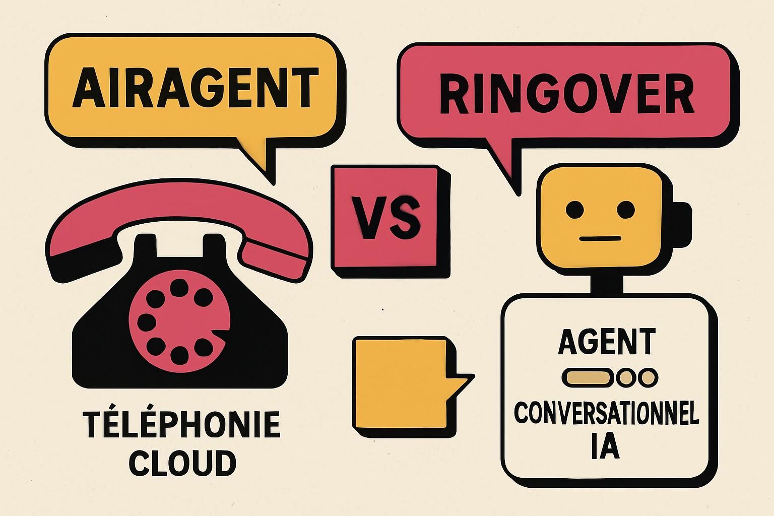 découvrez la comparaison entre airagent et ringover : solutions de téléphonie cloud et agents conversationnels ia pour optimiser la communication de votre entreprise.