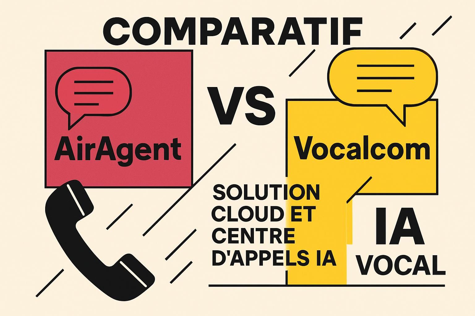 découvrez la comparaison entre airagent et vocalcom, deux solutions cloud innovantes pour centres d'appels intégrant l'intelligence artificielle, et trouvez celle qui optimise votre service client.