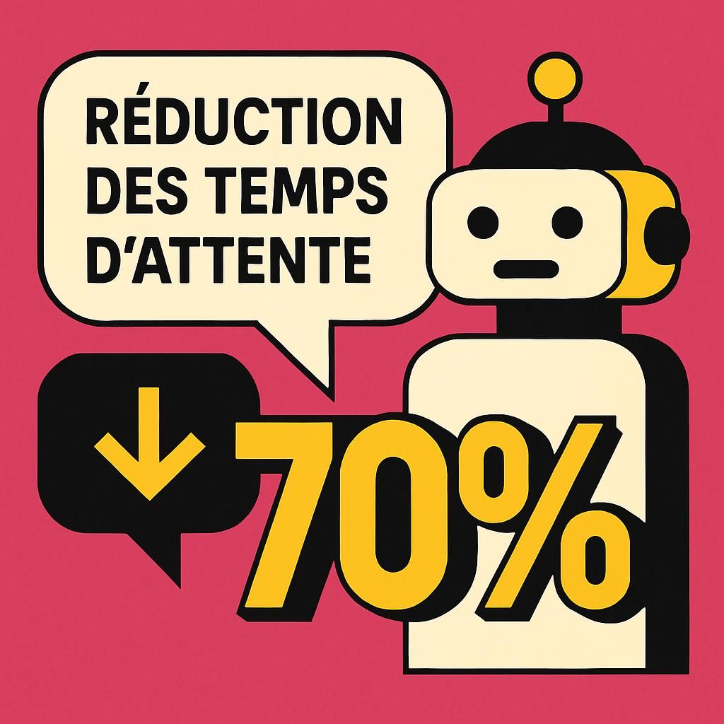 découvrez comment un chatbot service client peut réduire les temps d'attente de 70% et améliorer la satisfaction client sans effort supplémentaire.