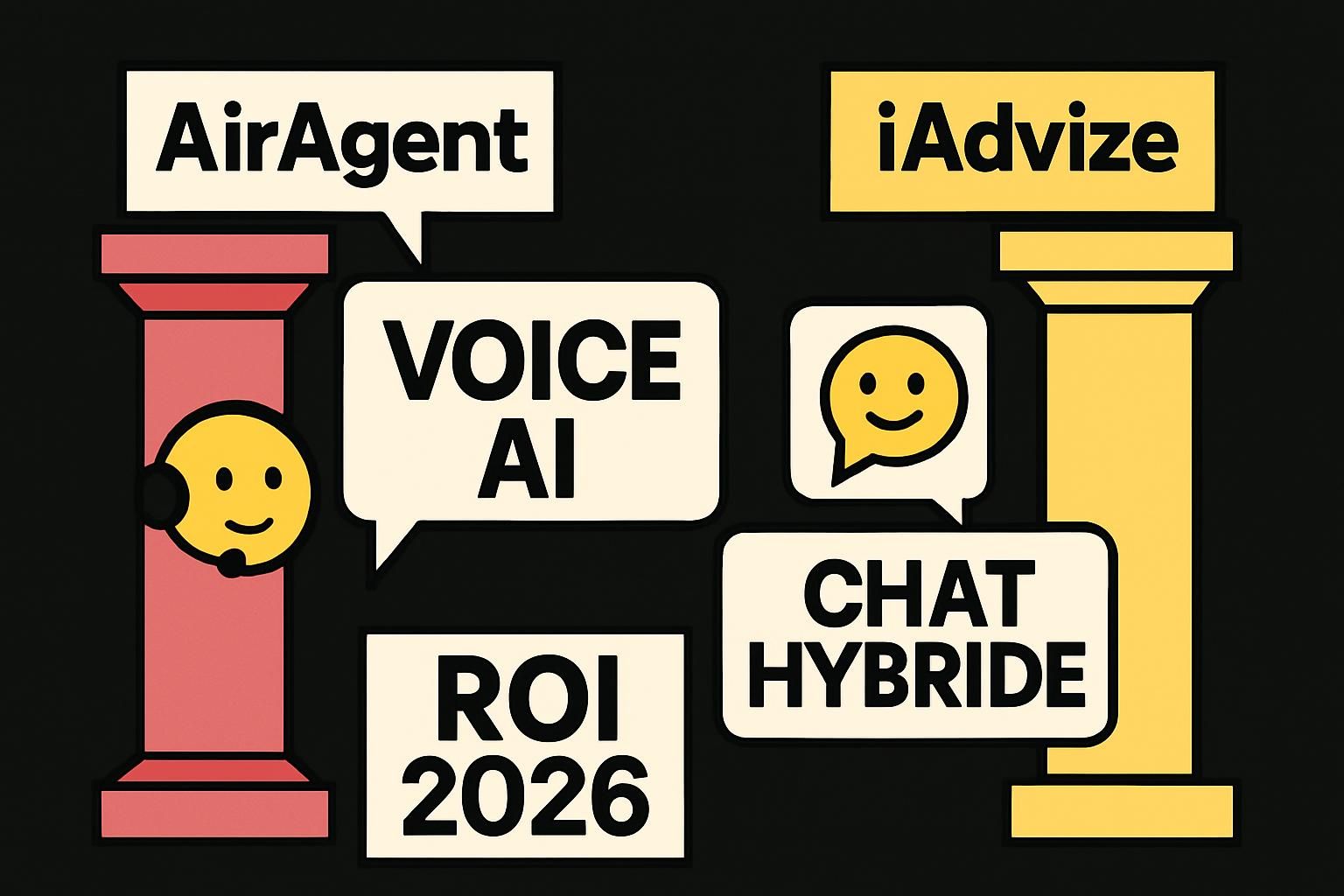 découvrez l'analyse comparative entre airagent et iadvize, ia vocale contre chat hybride, et évaluez quel solution offre le meilleur retour sur investissement (roi) en 2026.