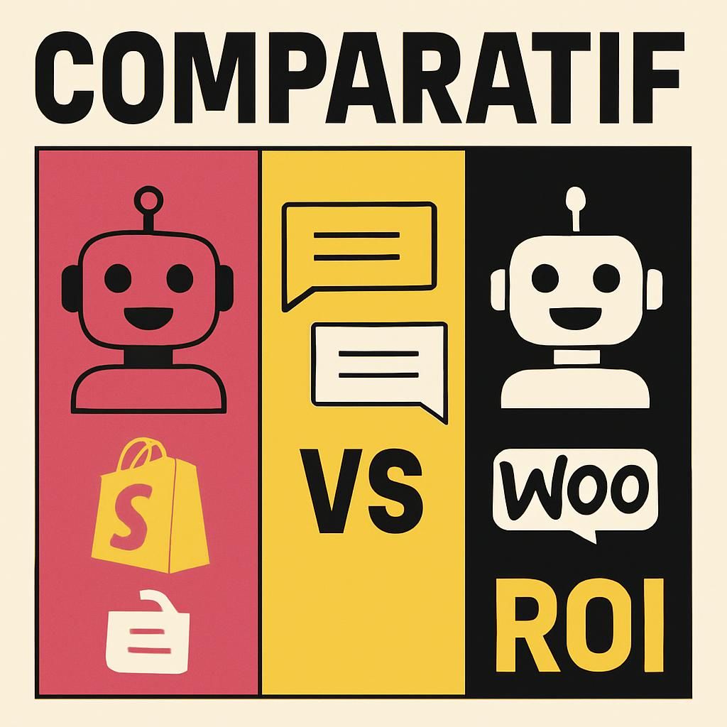 découvrez notre comparatif des meilleurs chatbots e-commerce adaptés pour shopify et woocommerce, afin d'améliorer l'expérience client et booster vos ventes en ligne.