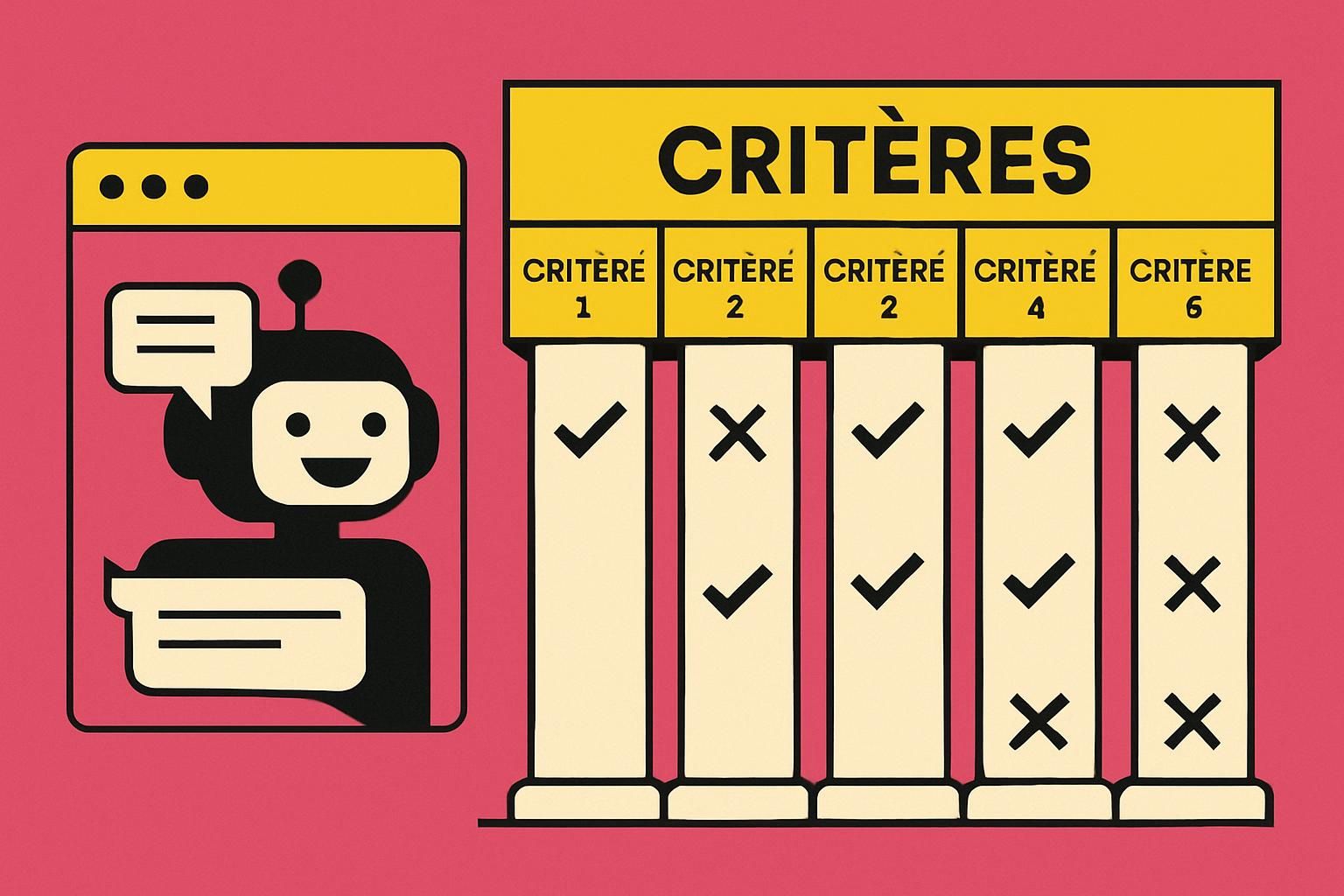 découvrez les 5 critères essentiels pour choisir le chatbot en ligne idéal et améliorer l'expérience utilisateur de votre site.